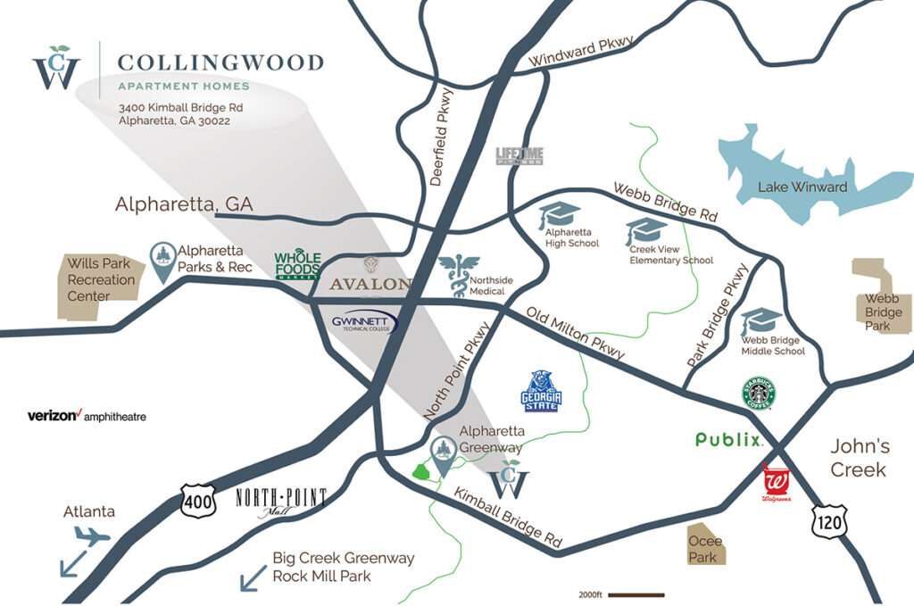 Collingwood Apartments - location map